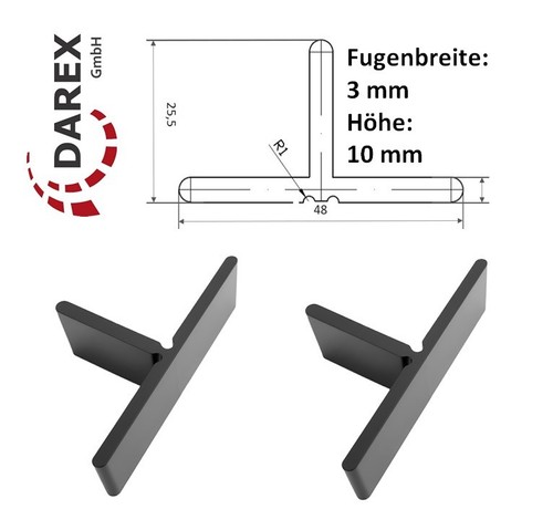 100 stück fugen 3mm - t-stück, 3mm/10mm