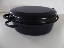 Omas alter Gänsebräter Bratentopf Bräter Emaille Topf Ofentopf Grill