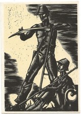 102/380 KÜNSTLERKARTE nach HEDWIG zum TOBEL - JAHRESZEITEN SOMMER SENSE DENGELN