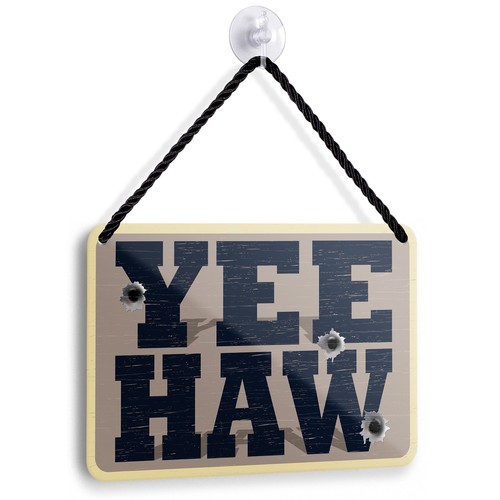 Blechschild yee haw western - blechschild,