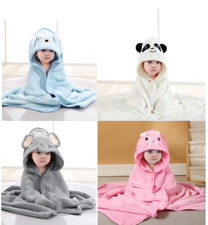 Babyhandtuch Badetuch mit Kapuze Kapuzenhandtuch Frottee Sommer Baden (80x80cm)