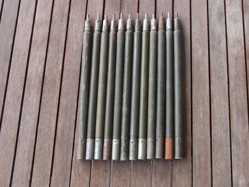 Orig army tent poles - 12, x