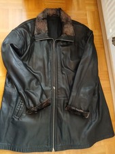 Lederjacke Damen Schwarz Gr. 44 weich Nappa-Leder klassisch elegant