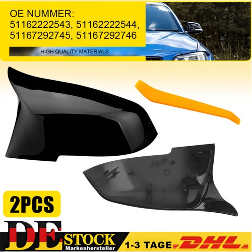 Glanz schwarz spiegelkappen - 2x,