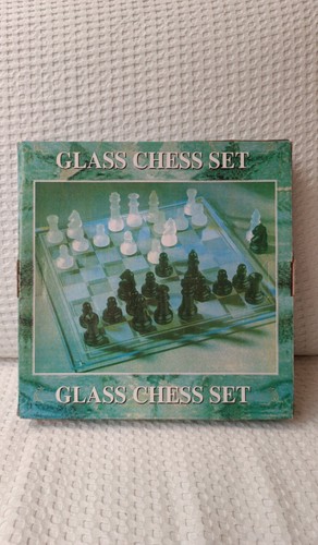 Vintage glas schachspiel - schachspiel, in