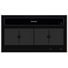 Oranier Flächeninduktion KFL 2094 Abluft-Umluft Dunstabzug 90 cm Leisten schwarz