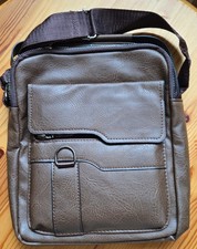 Tasche, Herrentasche, braun, Kunstleder,Größe  24 x 20 x 6 cm