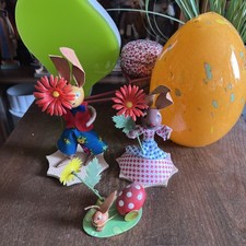 Osterhase Pappe 3 stk DDR