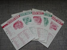 5x Scania Motor 1982 Brochure Deutsch Francais Svenska Dutch selten rare