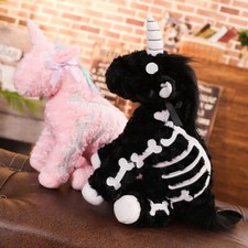 Gothic Einhorn Rucksack Halloween Punk Rock Plüsch Pferd Umhänge Beutel