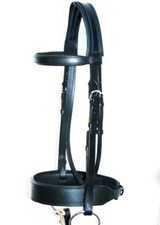 FSS ENGLISH Worker Hunter Show Trense Freiform einfarbig gepolstert 2"" Nase 3⁄4"" Wangen