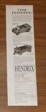 Seltene Werbung HENDRIX Kübelwagen & Schwimmwagen Blechautos 1992