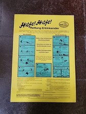 Altes Blechschild DLRG Hilfe Rettung Ertrinkender Pool Warnschild  51x36 cm