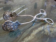 alte SILBERZANGE GEBÄCKZANGE