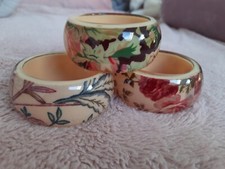 Armreifen Vintage Lucite Plastik Floral Bunt Schmuck Modeschmuck 