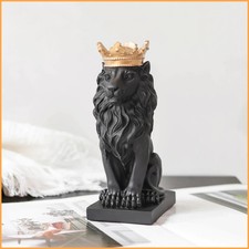 Löwe Figur mit Krone Gold