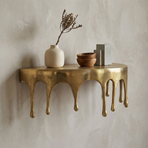Wandregal 45cm aluminium - wandregal, gold
