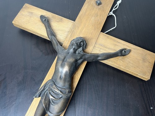 Großes kruzifix holzkreuz mit - kruzifix,