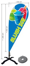 Beachflag slush ice 240 cm - beachflag,