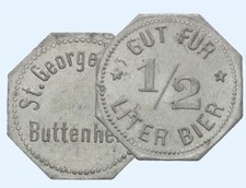 St. Georgenbräu Buttenheim Alu Münze Gut für 1/2 Liter Bier 