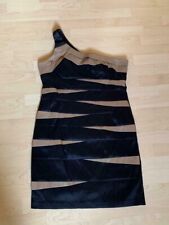 Cocktailkleid* one shoulder  Schwarz/Goldbraun Größe 40/42