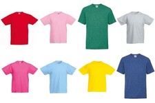 FRUIT OF THE LOOM Kinder T-Shirt Valueweight viele Farben Baumwolle 92-164 NEU