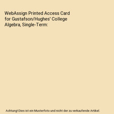WebAssign Printed Access Card