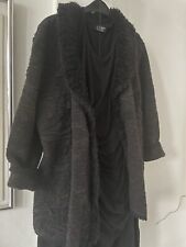 Eva & Claudi Warme Strickjacke Mit Fake Fur Kragen Gr.S/M