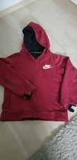 NIKE Kinder Jungen Kapuzen Pullover Sweat Jacke Bordeaux Rot Gr S 128 134 140