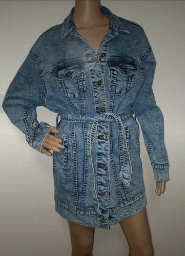 Oversize jeansjacke mantel - oversize, jeansjacke,