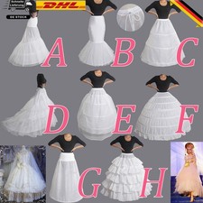Brautkleid Unterrock Hochzeitskleid Krinoline Lang-Rock Unterkleid Reifrock DE-