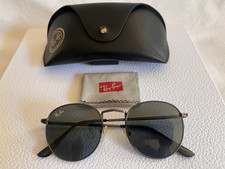 Ray Ban Vintage Sonnenbrille 152447 wie RB 3447 Round Metal. Silber. Glas: Grün.