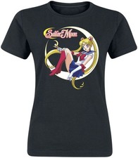 Sailor Moon T-Shirt Damen Sailor Moon schwarz Anime, Fan-Merch, TV-Serien