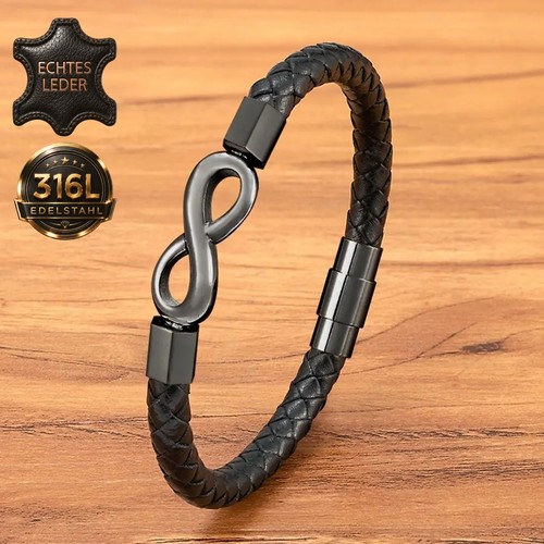 Leder armband herren - leder,