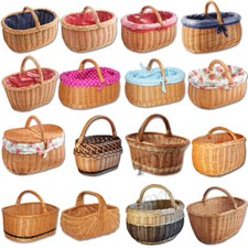 NEU! Einkaufskorb Weidenkorb Autokorb Korb Stoff Einlage Varianten Weide Korb