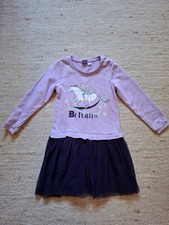 Kleid Frozen Disney, Gr. 122/128, lila/ Dunkelblau, mit Tüllrock