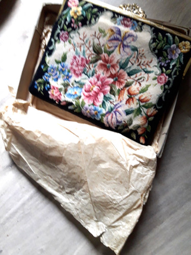 Gobelin tasche mit kette - gobelin,