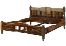 Vintage bett indisches altholz - bett,