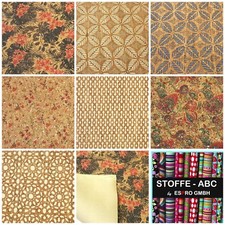 Kork Stoff Korkleder Korktextil Korkstoff mit Muster veganes Leder Natur robust