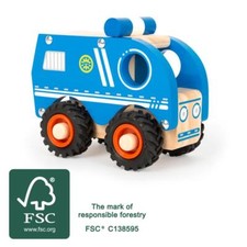 Polizeifahrzeug aus Holz