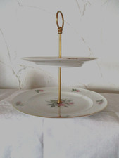 zweistöckige Etagere Teller Seltmann Weiden Annabell Rosa Rosen