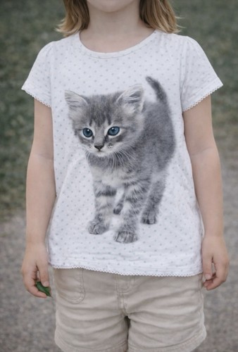 Shirt katze punkte - h&m, t-shirt