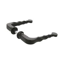 Robustes Griffpaar Türdrücker Schwarz matt Türklinke schmiedeeisernes Design