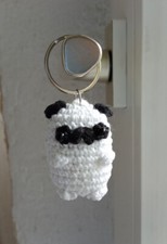 Mops gehäkelt Hund weiß