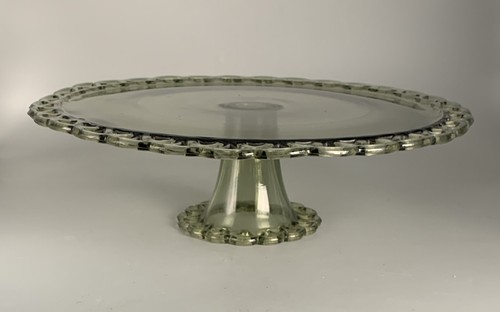 Rauchglas tortenplatte auf - rauchglas,