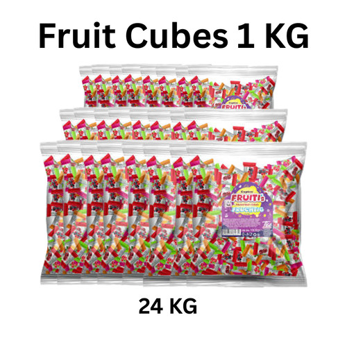24kg fruit cubes fruchtbonbons - fruit,