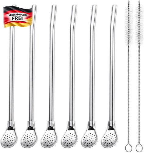 Edelstahl trinkhalme set mit - trinkhalme,