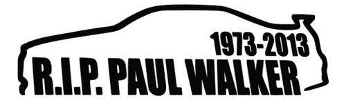 Rip paul walker aufkleber - rip,