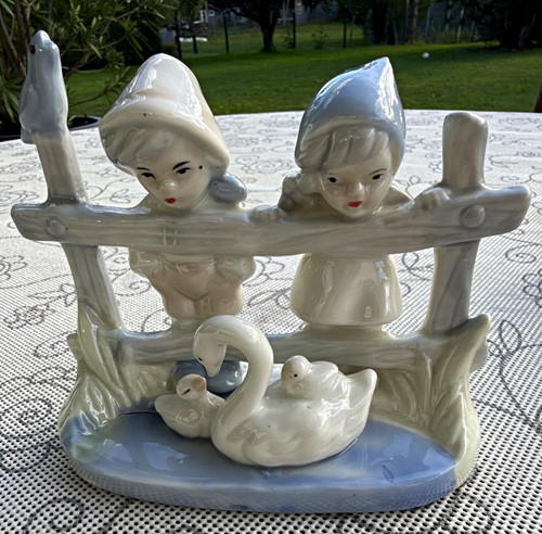 Keramikfigur kinder zaun - kinder, am