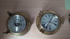 Große Ø 22cm *Ship´s Time* Schiffsuhr Maritime Bullaugen Wanduhr Messing 2,3 kg 